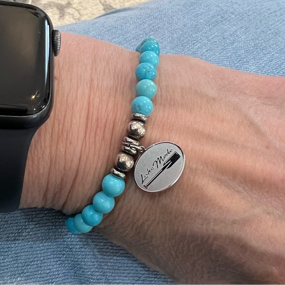 T Jazelle Lake Mode bracelet with turquoise beads - Picture 4 of 5